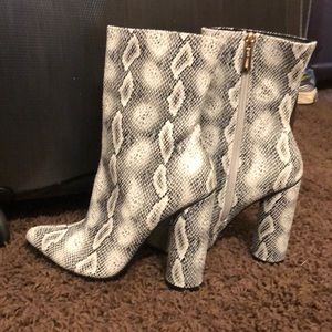 Faux Snake Skin Boots